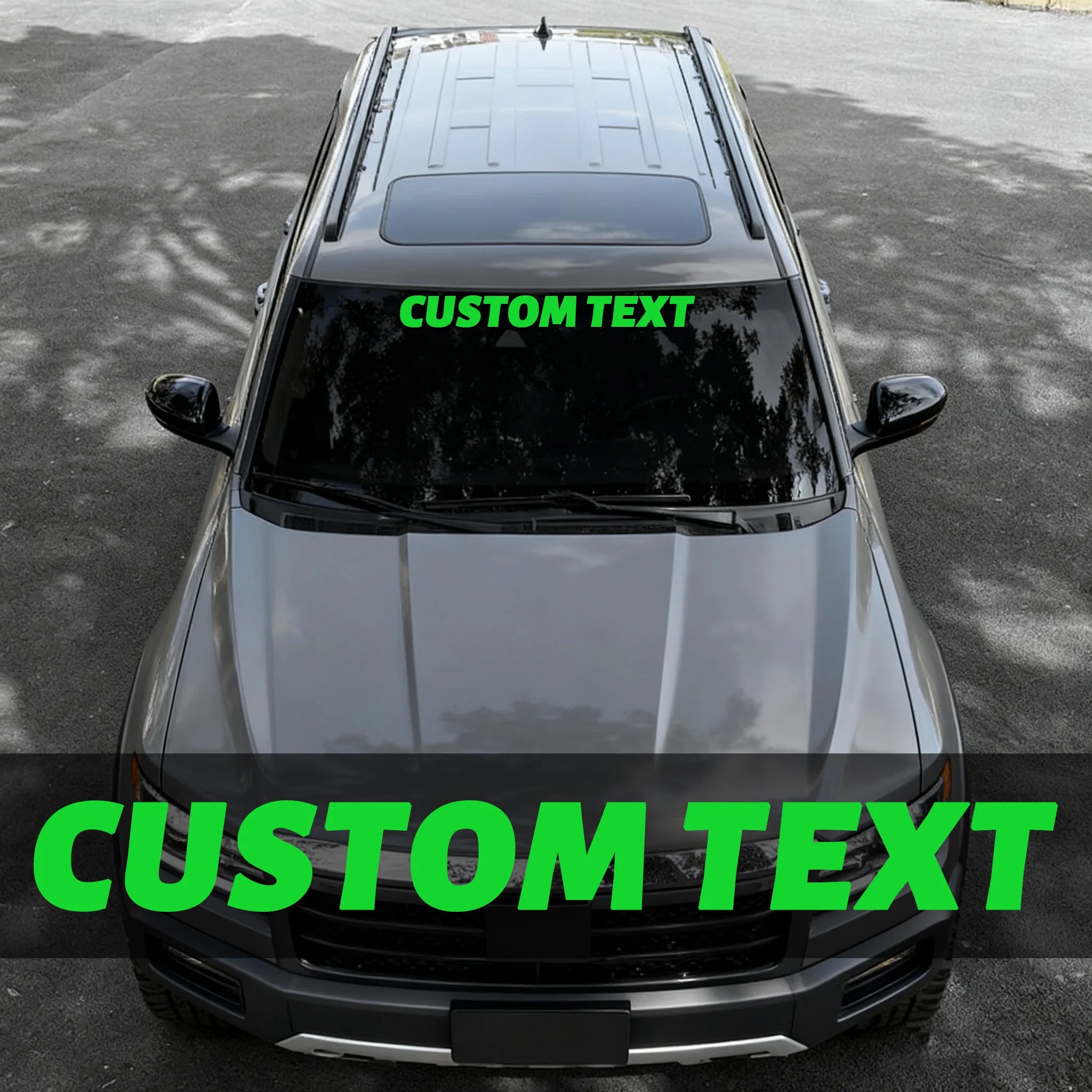 1PC Custom Only Text Car Stickers Front Banner Windshield Waterproof Personalized DIY Vehicle Boat Self-Adhesive Vinyl Decals