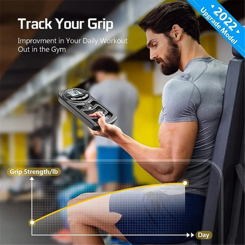 Grip Strength Tester 265Lbs/120Kg Digital Hand Dynamometer Grip Strength Meter USB LCD Screen Hand Grip for Power Training