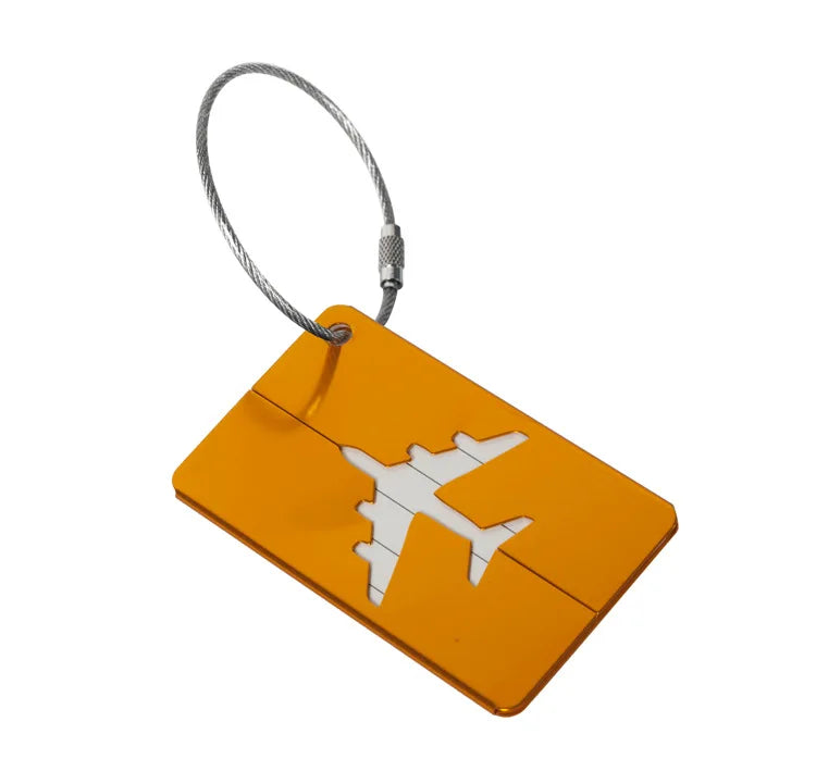 Premium Aluminum Travel Luggage Tag Durable Luggage Identification with Business Card Holder Fashion Tag Travel Accessories