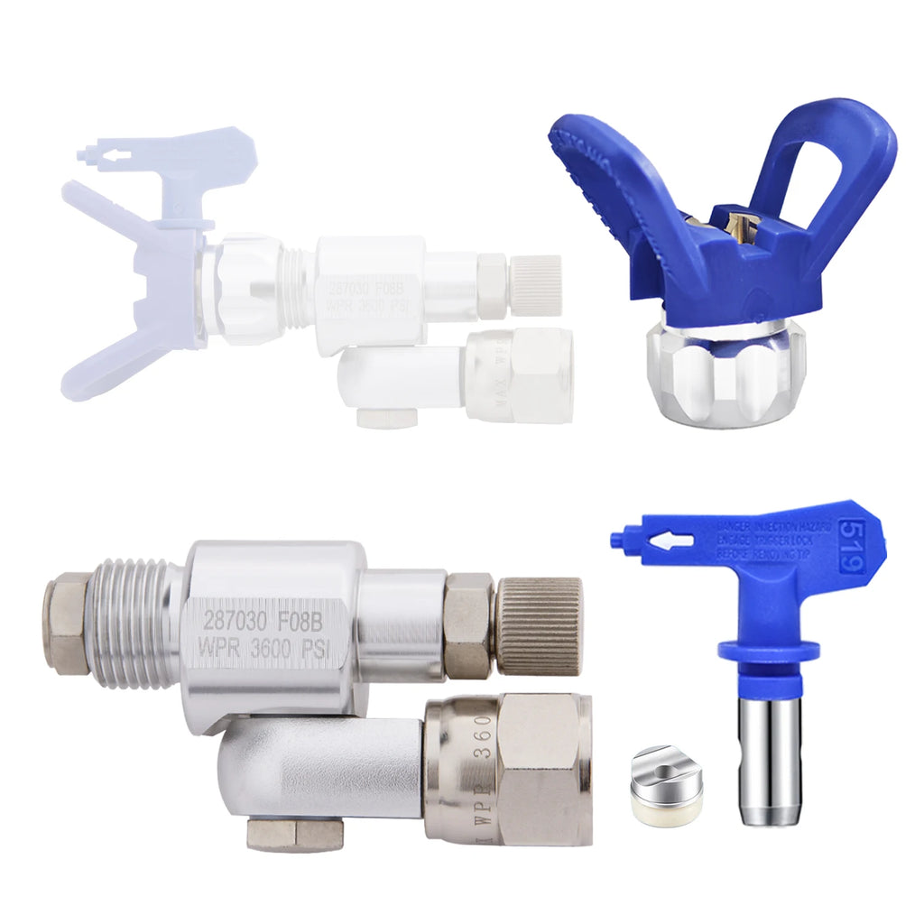 287030 CleanShot Shut-off Valve Airless Clean Shot Anti-Spitting Swivel Adaptor For 7/8 Inch Paint Spray Gun 6" Extensio