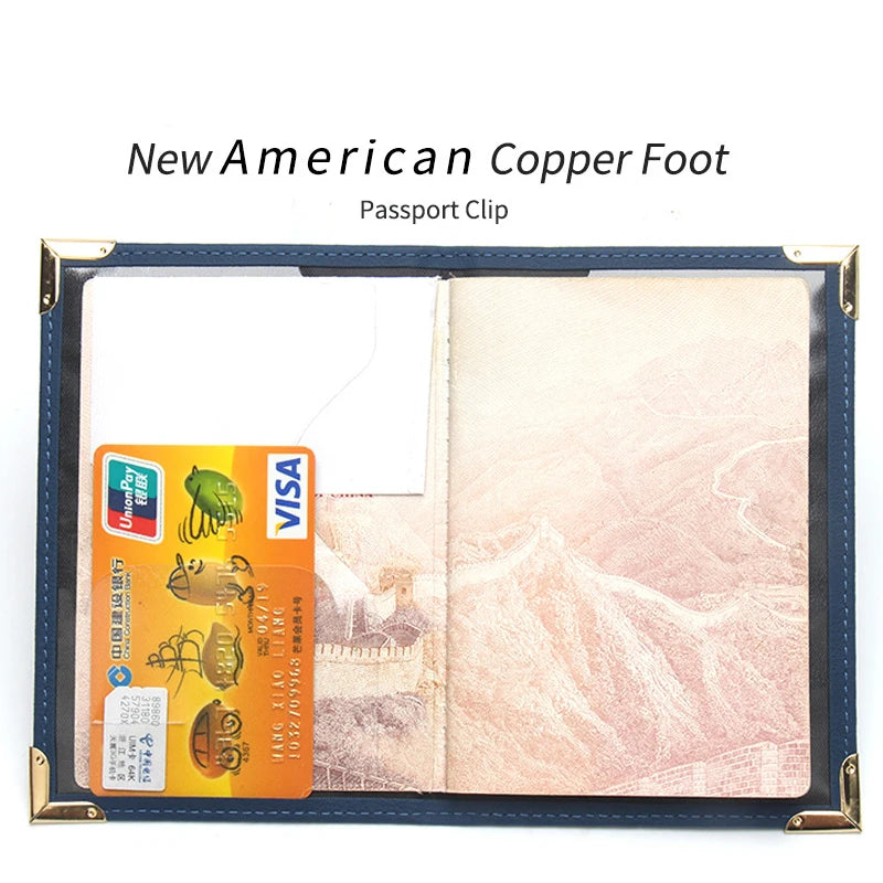 US Passport Cover Soft Leather Travel Document Passport Protection Card Cover Clip for Women Men,Couple Trip