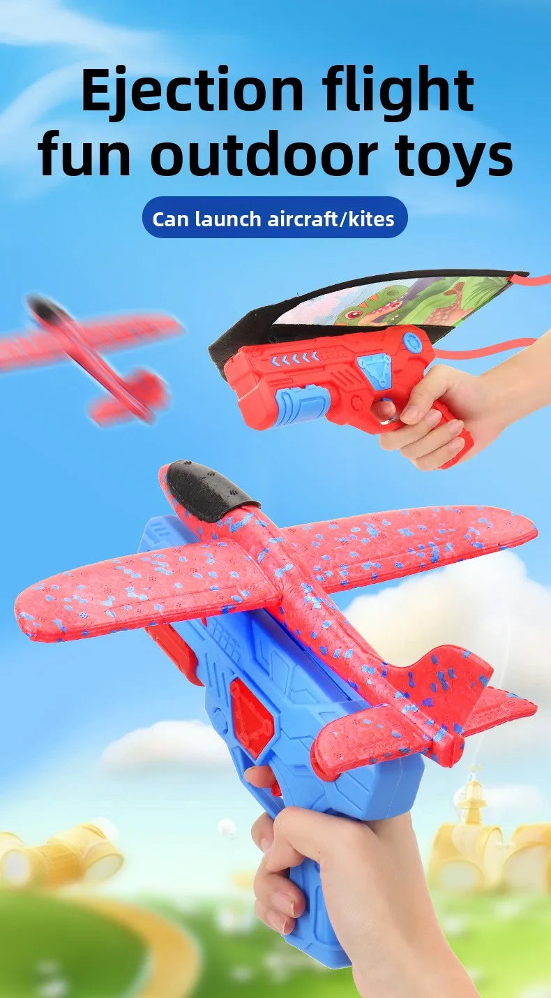 Popular Catapult Airplane Model - Outdoor Foam Airplane Toy for Kids, Ideal for Outdoor Fun & Family Parent-Child Activities