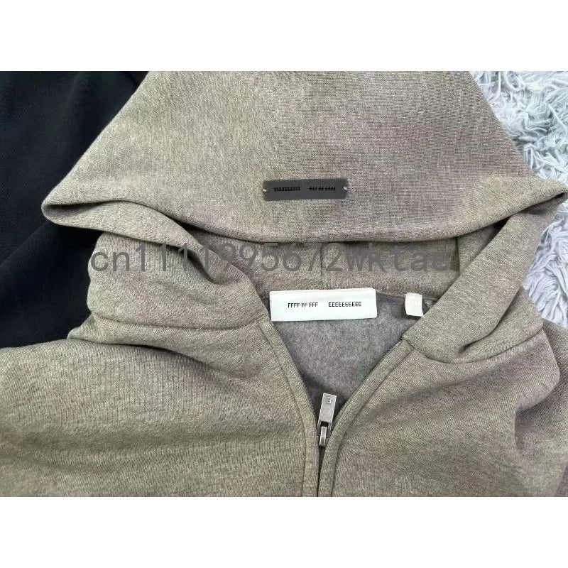 FW25 ALWAYS ON Zipper Hoodies Suit Luxury Design Back Silicone Letter Hoodie Jogging Set Cotton Couple Zipper Hoodie Tracksuit