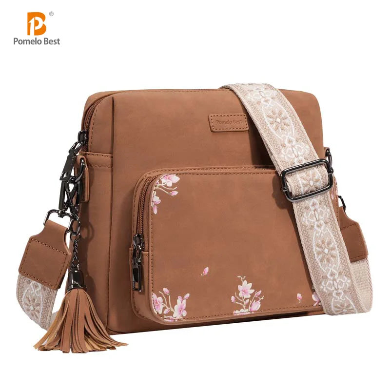 Pomelo Best Crossbody Purses for Women, Soft Leather Medium Cross Body Bags Woman, Shoulder Bag with Adjustable Strap Travel
