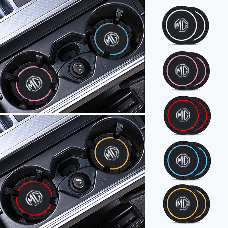 Silicone Car Coaster Mute Pad Mug Drinks Non-Slip Mat Accessories For Morris Garages MG 3 5 6 7 HS ZS GS Hector TF GT ZR RX5 RX8