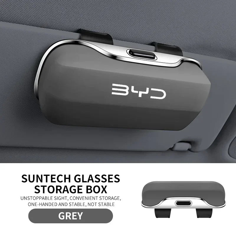 For BYD Leopard 8 Dolphin Atto 3 Han Seal U Tang Song Yuan Accessories Car Visor Sunglasses Glasses Case Glasses Holder Clip Box