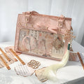 Japanese Teenager Girls Crossbody Bags PU JK Handbags Transparent Ita bag Women handbags Leather Shoulder Bag Bolso