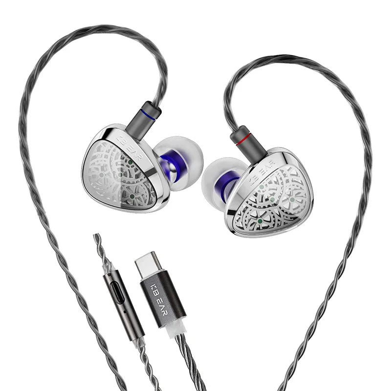 KBEAR TBX Tourbillon X  IEMS in-Earphone Wired Headphones 10mm CVD-Coated Carbon Fiber Diaphragm Deep BassGaming Headset
