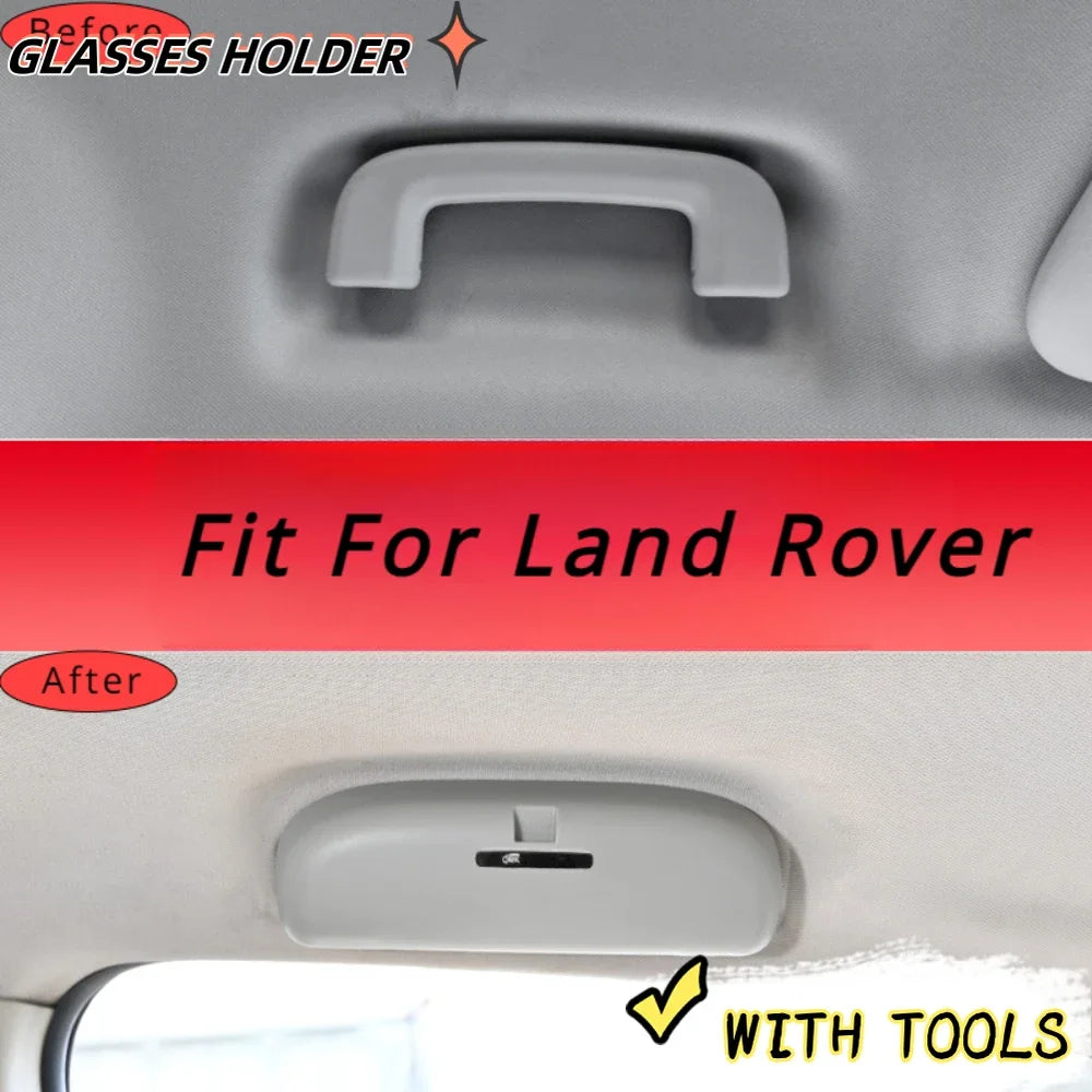 For Land Rover Freelander Discovery 3/4 Evoque Glasses Case ABS Car Sunglass Holder Storage Box Accessories