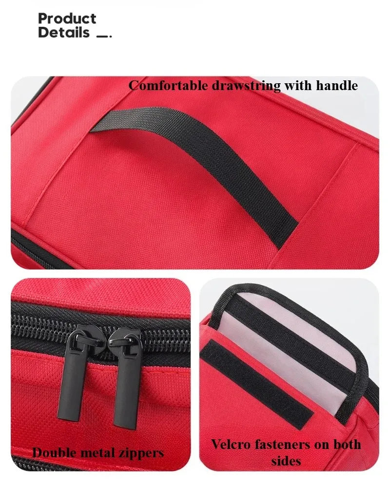 1-Pack Large Capacity Travel Medicine Storage Bag, Portable Emergency Kit, Partition Design, Medical Case, Home First Aid Kit