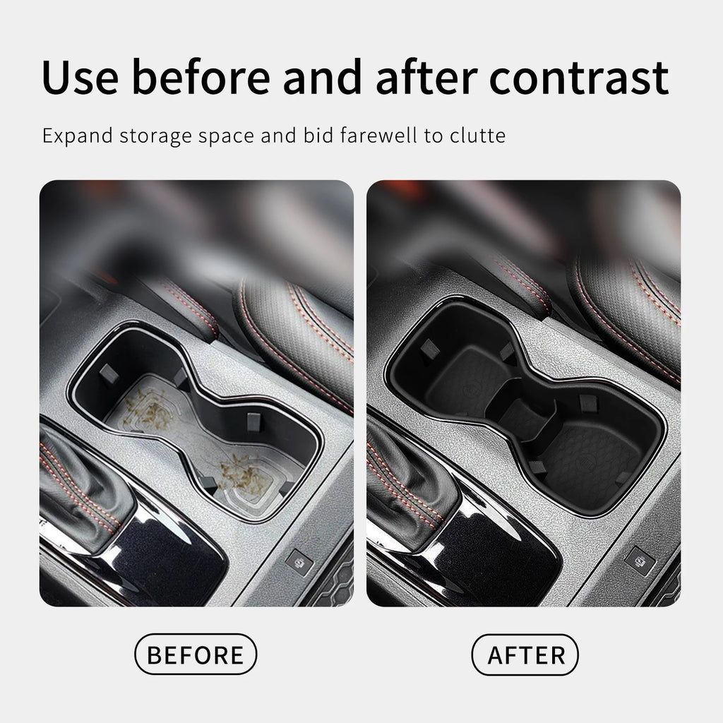 for Nissan Frontier 2022-2025 Central Console Water Cup Holder Car Interior Accessories Drinks Holder Storage Case