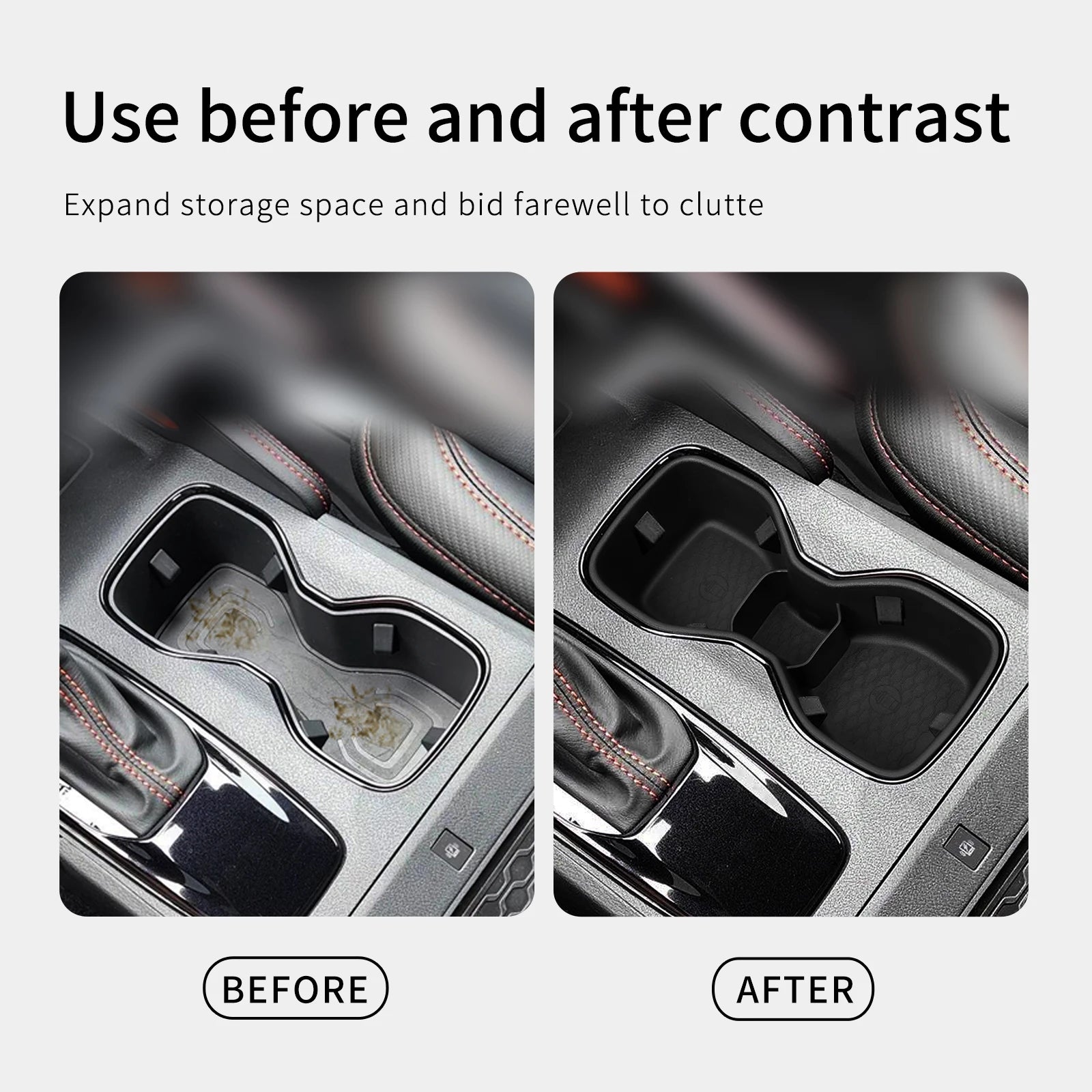 for Nissan Frontier 2022-2025 Central Console Water Cup Holder Car Interior Accessories Drinks Holder Storage Case