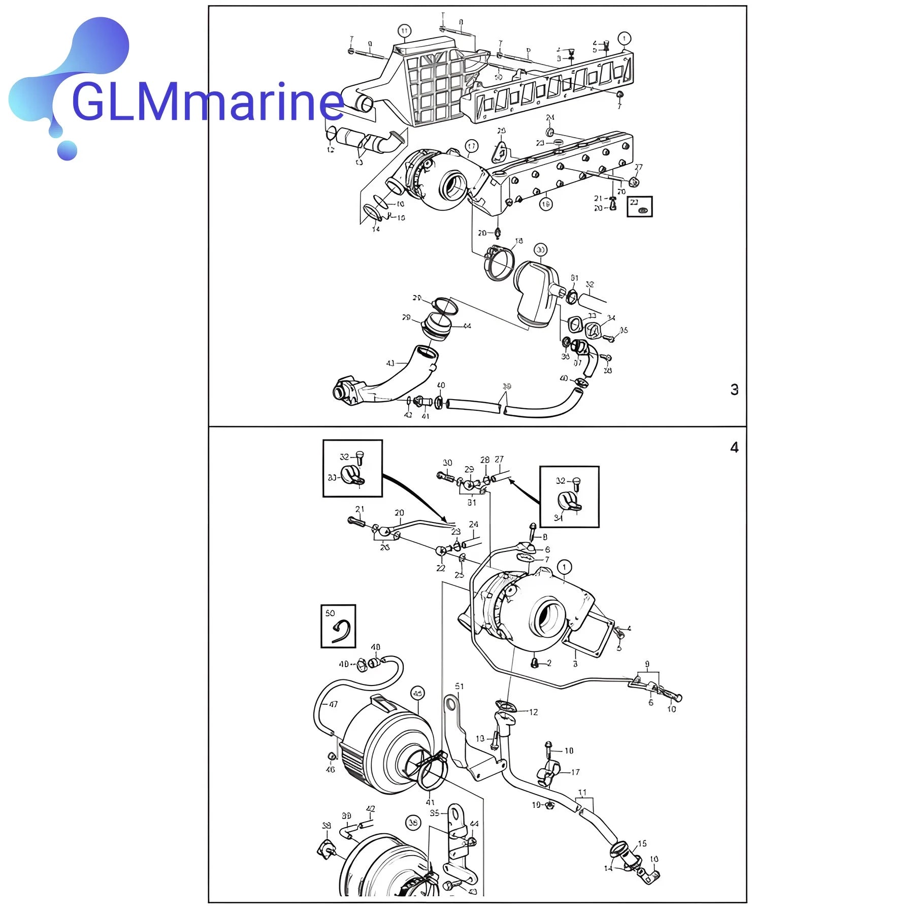 3583786 Boat Diesel Engine Head Gasket Kit for Volvo Penta D AD TMD TAMD KAD KAMD 41 42 43 Models Motors 876530 21501189