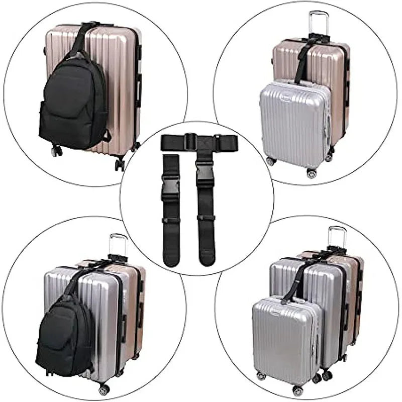 Travel Luggage Strap Suitcase Belts Elastic Telescopic Travel Bag Belt for Suitcase Fixed Belt Travel Buckle Strap Baggage Belt