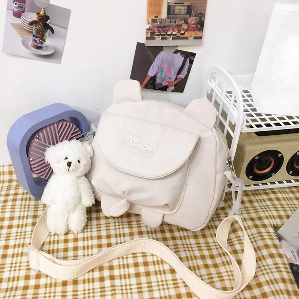Female Cute Pouch Crossbody Bags Wallet Shoulder Bag Messenger Kitty Bag Canvas Bags Student Bags