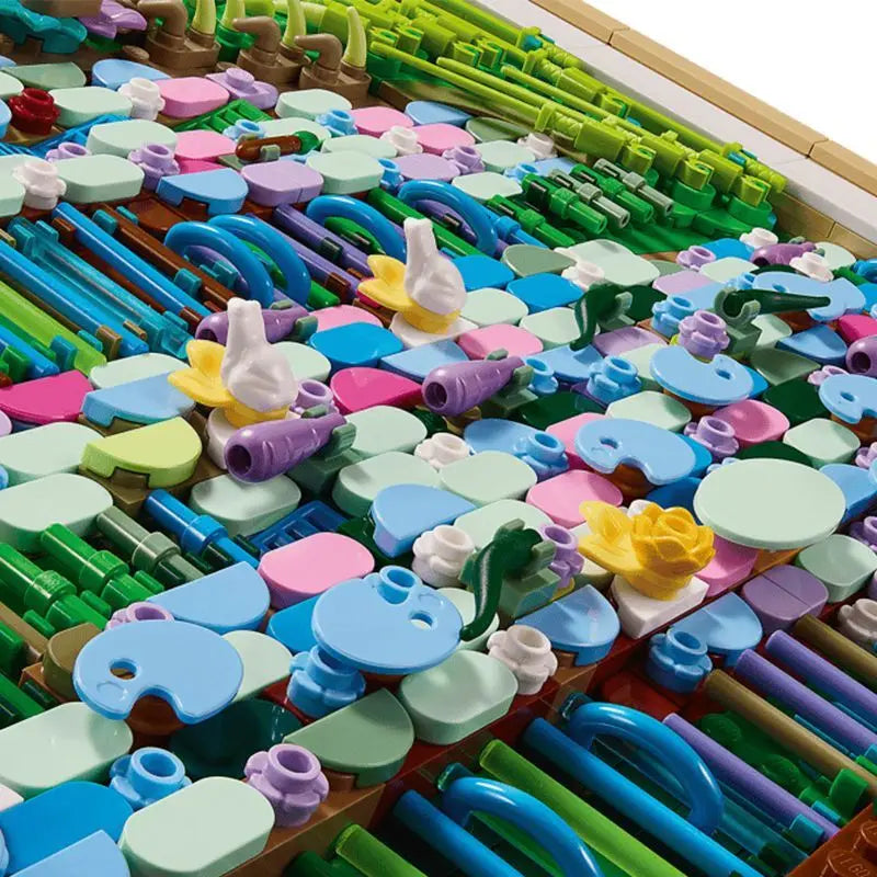 The 2026 new beautiful floral mural model is suitable for home living room decoration (limited to building blocks only)