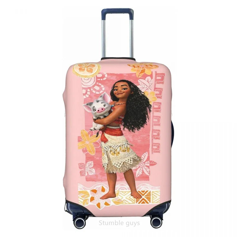 Stretchable Travel Luggage Protector Fashion Ocean Girl Pattern Fits 18-32 Inch Luggage Anti-Scratch Washable Suitcase Cover