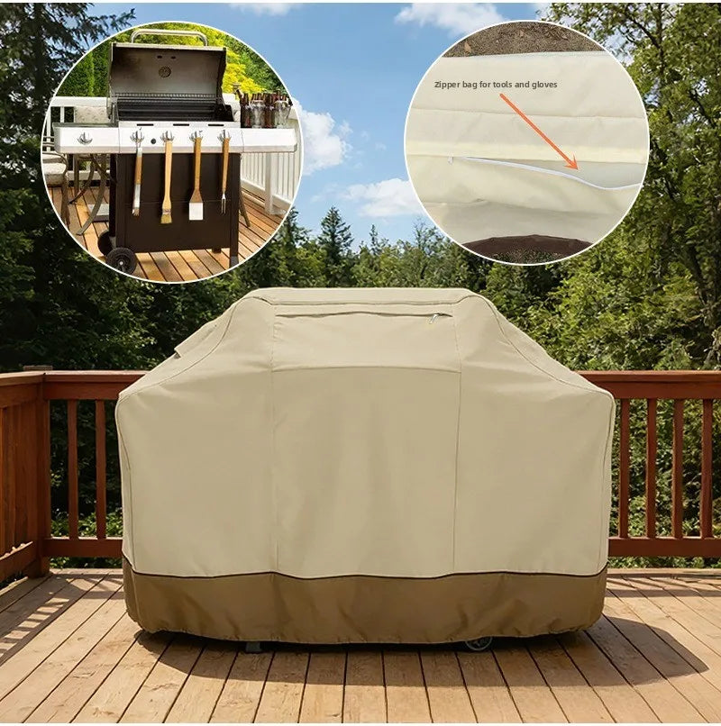 Oxford BBQ Cover,Outdoor Grill Cover All-Season Universal BBQ Hood ,Suitable for Camping and Barbecue Essential Accessories
