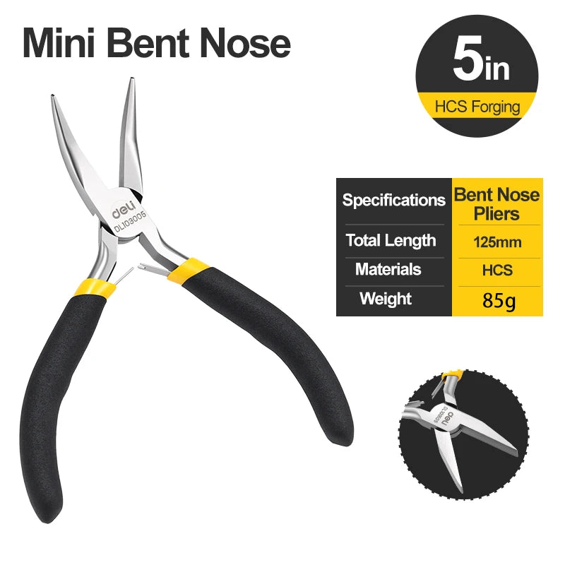 Precision Mini Pliers Set High Carbon Steel 7-Piece Wire Cutter Needle Nose Jewelry Model Assembly Electronics Repair Tool