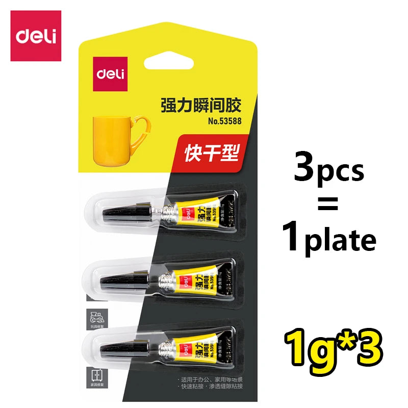 Multi-Purpose Strong Instant Adhesive Fast-Drying Liquid Glue Universal Bonding for Ceramic, Metal, Leather, Rubber, Plastic & W