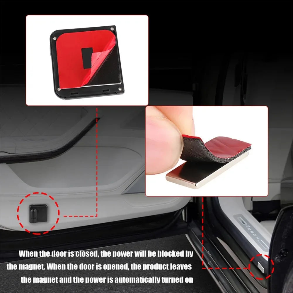 1/2Pcs LED HD Projector Lamp Car Door Wireless Welcome Light For Mercedes Benz B/C/E/S Class A Class C200L GLC GLE CLA CLS AMG