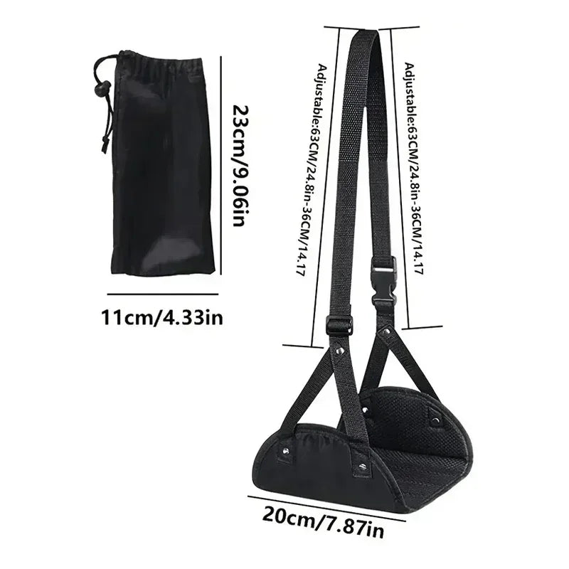 1Pcs Hot-Selling Portable Lazy Man Travel Footrest Adjustable Strap Foot Hammock Flight Bus Office Carry-on Feet Mat Accessories