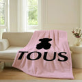 Fashion print T-TOUS  Blanket For Sofa Office Bed Plane Travel Sleep Read Relax Camping Soft And Warm