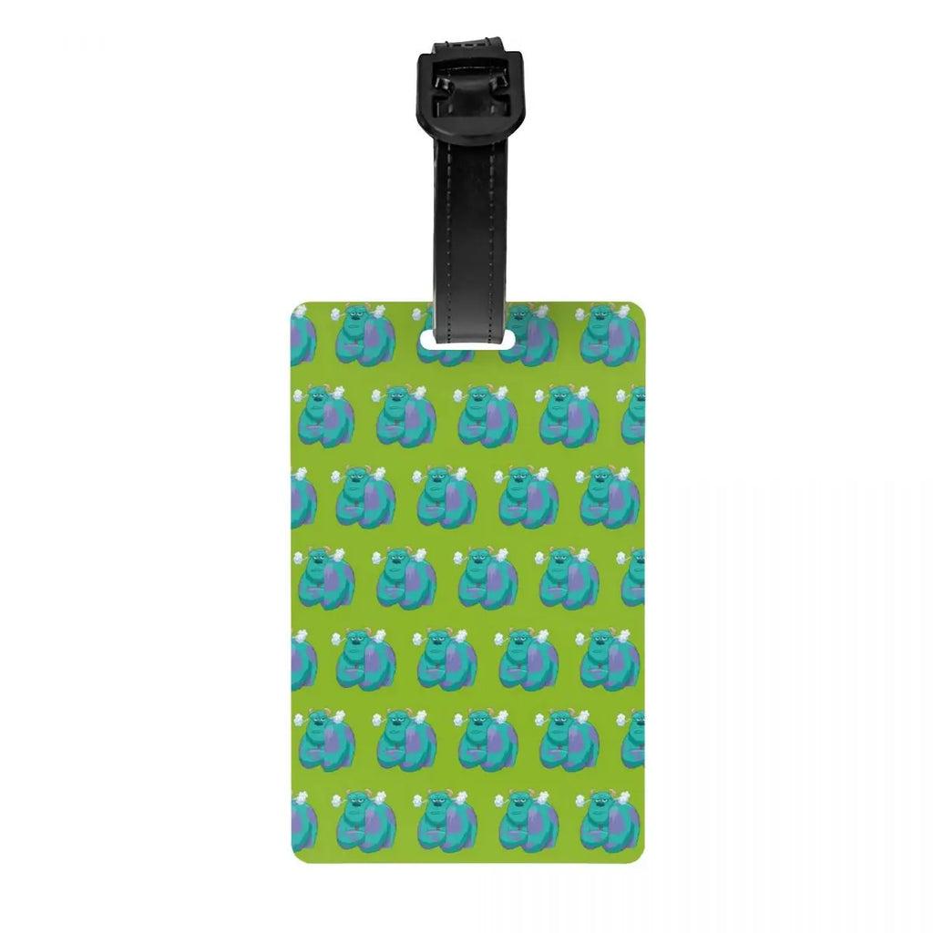 Custom M-Monsters Anime University Luggage Tag Travel Bag Suitcase Privacy Cover ID Label