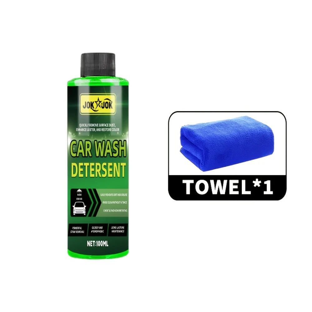 JOKJOK 100ml High-Foam Car Wash Concentrate Liquid - 1:100 Dilution Ratio, Heavy-Duty Foaming Formula Compatible for Foam Cannon
