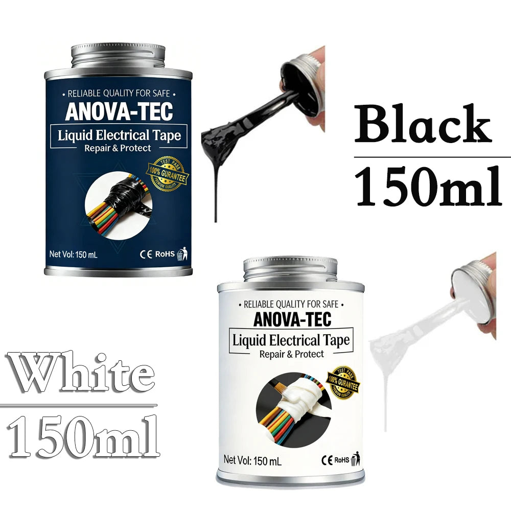 15-300mL Liquid Electrical Tape Insulation Waterproof Repair Fix Line Glue Wires Cables Home House Coat Seal Protect Connector