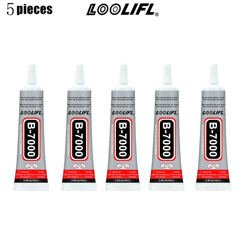 Loolifl-15Ml25Ml50Ml110Mlb7000 Transparent Contact Adhesive for Mobile Phone Repair, Universal Glass DIY Craft Plastic Crystal Adhesive, with Precision Applicator