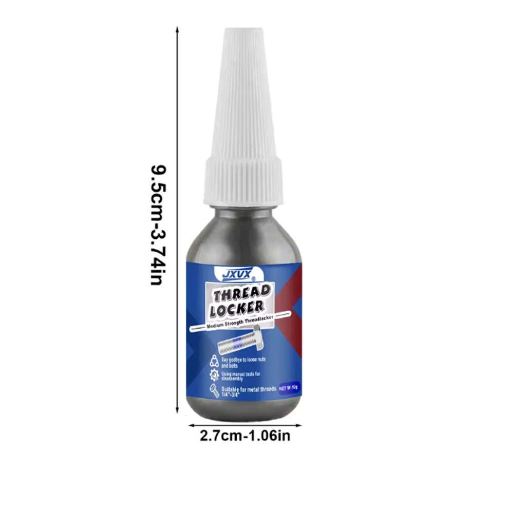 JXVX 10ML Anaerobic Epoxy Adhesive Ethread Lock Blue Medium Strength, Industrial Thread Sealant Replaces Washers Can Prevent Loo