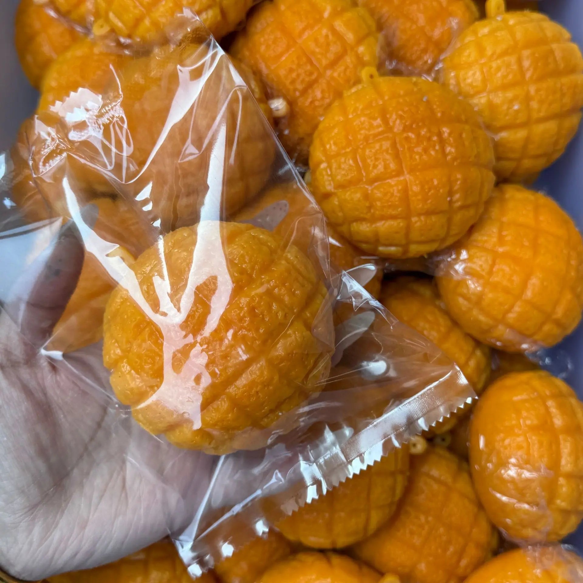 Food-Shaped Stress Ball Pineapple Bun Squishy Toy Moldable Bounce Squeeze Ball ASMR Sensory Anti Stress Fidget Toys Squeeze Toy
