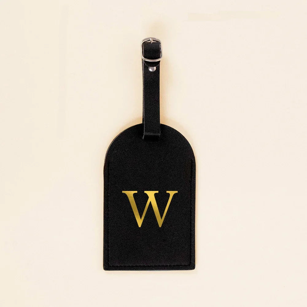 Initial Luggage Tags Handbag key Holders Travel Bag Key Wallets Label Tag Suitcase Identify Labels with Privacy Cover