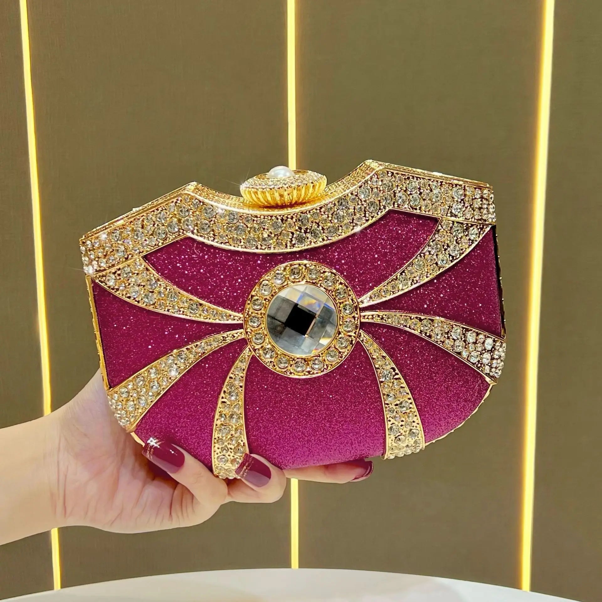 Women's dinner bag High-end temperament handbag Fashion handbag Crossbody bag Diamond dinner bag