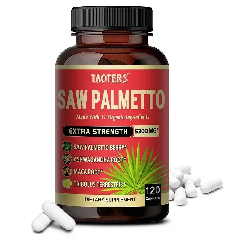 Saw Palmetto Supplement 5300 Mg - with 11 Organic Ingredients - for Urinary Tract and Prostate Health
