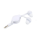 Portable 3.5mm Retractable Cable In-Ear Earphone Carry Headset Extendable Wire Earphone Straight Insert for MP3 MP4 0.8m Cable