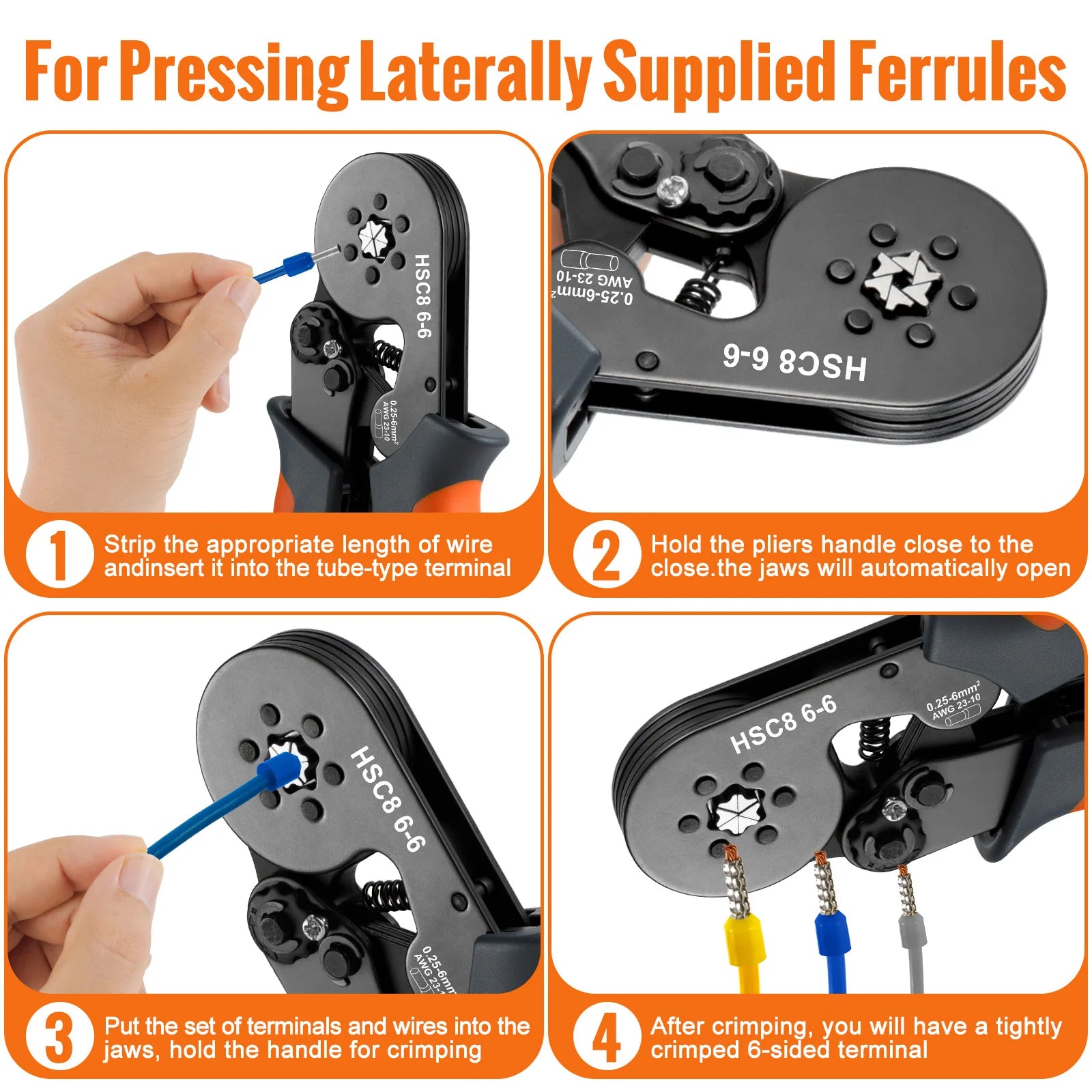 Crimper Cable Cutter Adjustable Automatic Wire Stripper Multifunctional Stripping Crimping Pliers Terminal Hand Tool