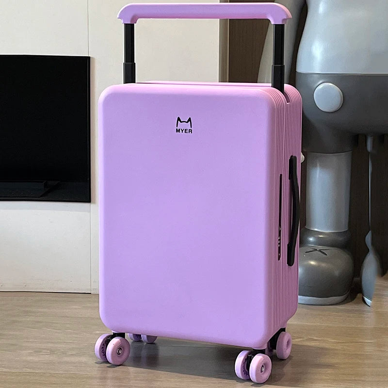 KLQDZMS 20"ABS + PC Suitcase Large-capacity Trolley Case Women Boarding Box Men's Password Box with Wheels Rolling Luggage