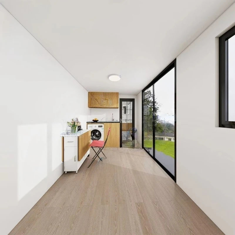 Customized New Design Prefab Container Trailer Integrated House On Wheel Shipping Prefabricated Movable Luxury Home Tiny House