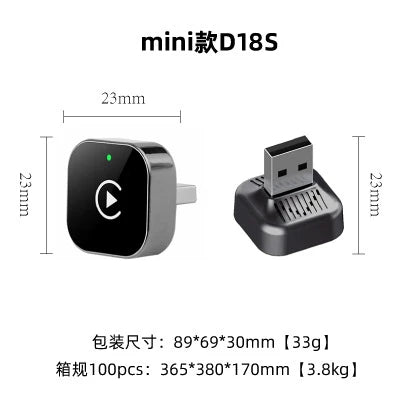 Upgraded  Wireless CarPlay Adapter for Apple IPhone Android Small Size Plug and Play Fast and Stable Connection Wireless