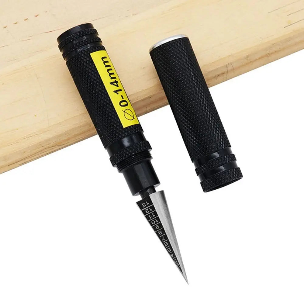 0-14mm Steel Hole Opener Portable Woodworking Enlarge Pin Hole Center Punch 127*18mm Manual Drill Reamer Positioning Tool