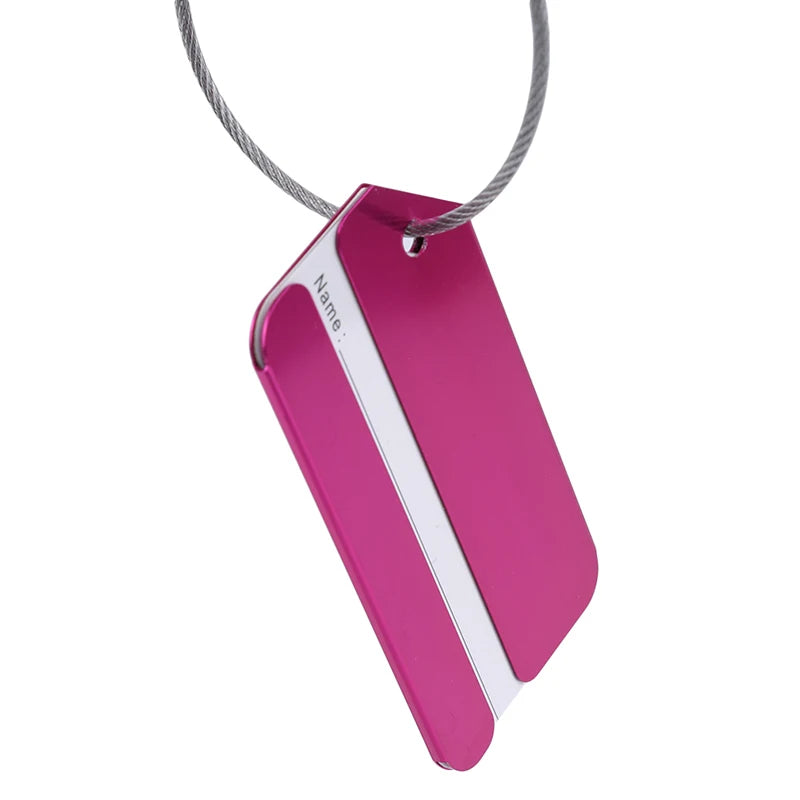 Luggage Tags Aluminium Alloy Suitcase Tag Travel Labels Set with Steel Loop ID Luggage Tags for Suitcases Travel Accessories