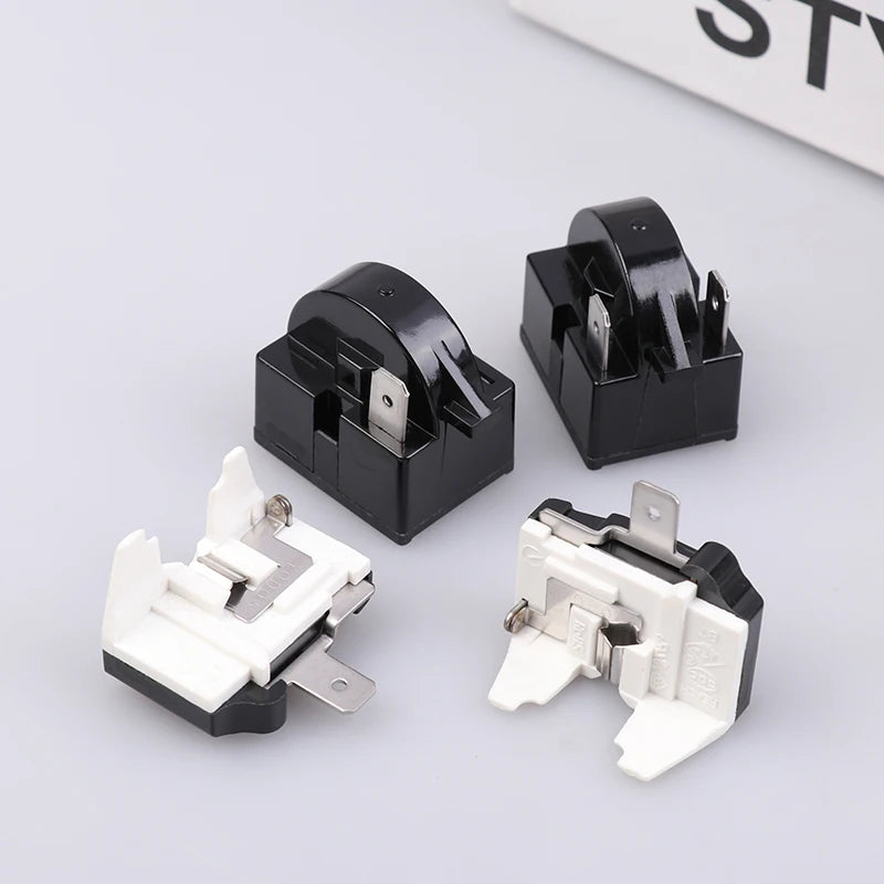 New【Refrigerator Compressor PTC Start Relay Refrigerator Starter Overload Protector 1/2 Pin 15 1/6H Replacement Protector】
