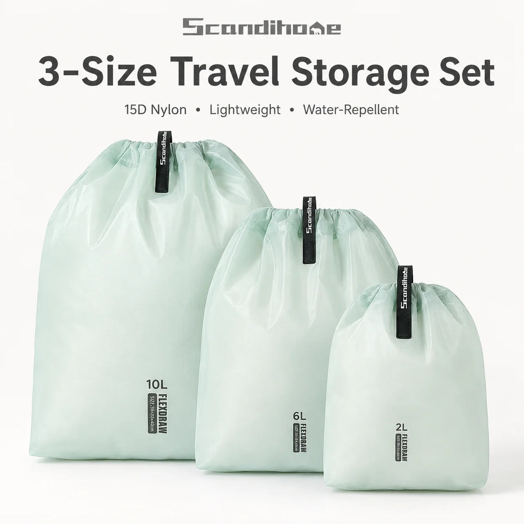 Large Capacity Waterproof Storage Bag for Clothes Travel Organizer Pouch with Multiple Pockets for Outdoor Hiking Camping