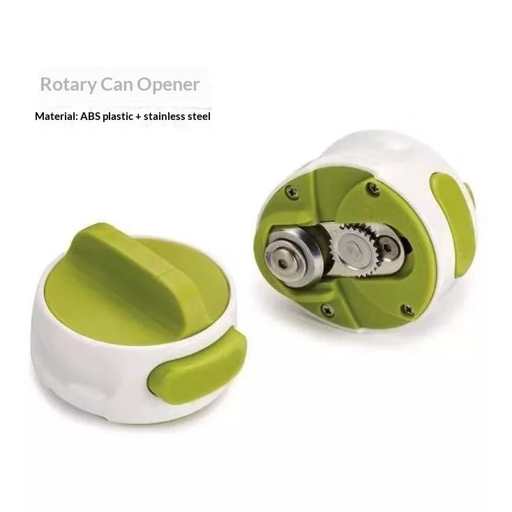 Stainless Steel Portable Labor-Saving Rotary Can Opener for Household Kitchen Use with Screwdriver Function Bottle Opening Tool