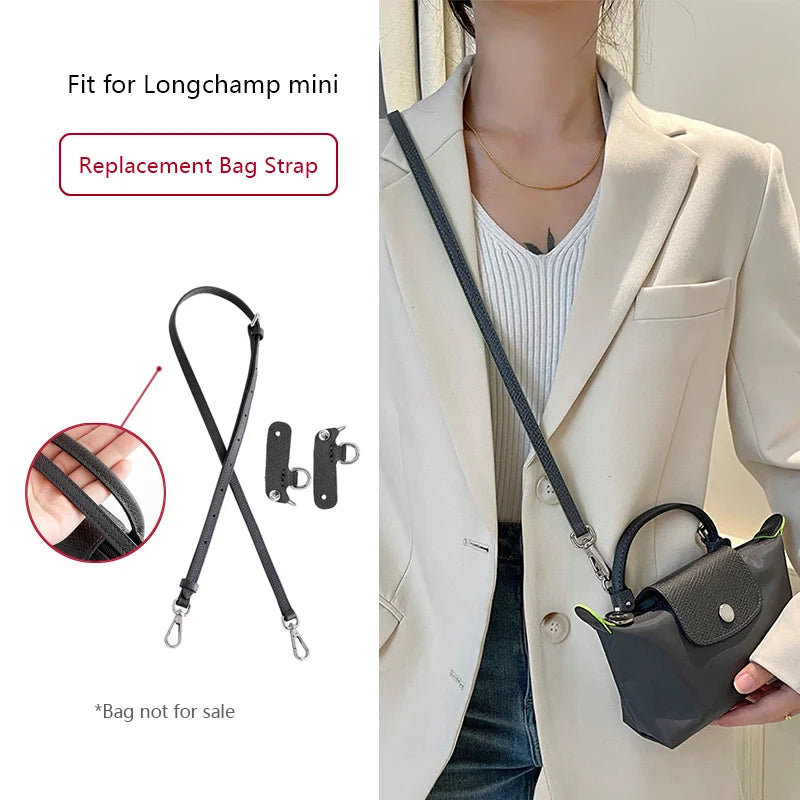 Leather Replacement Crossbody Bag Strap,Bag Shoulder Strap Fit for Longchamp Mini,Length-Adjustable Bag Strap,Bag Accessories