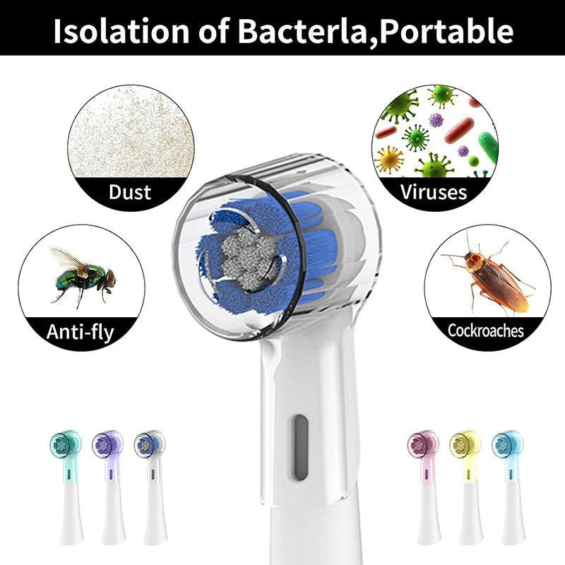 6Pcs Electric Toothbrush Head Cover Toothbrush Dustproof Covers Cap Compatible with Braun Oral B Replacement Heads and iO Series