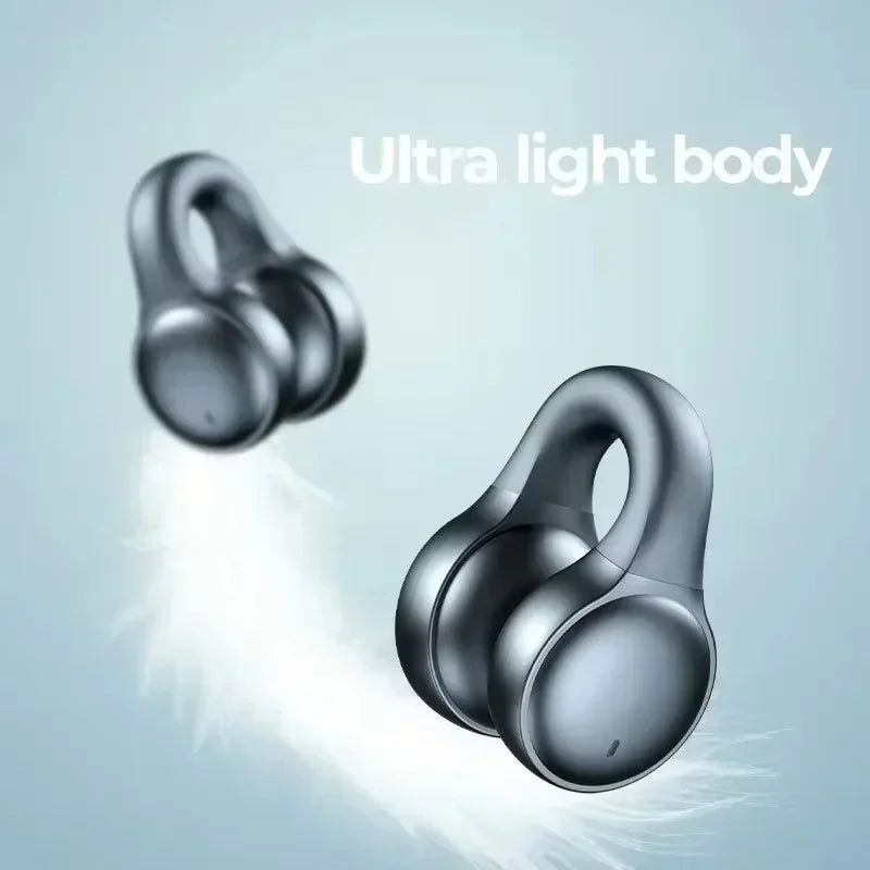 TWS Wireless Bone Conduction Headphones Bluetooth Earphones Waterproof Sports Earbuds Earring Ear Hook With Mic Headset