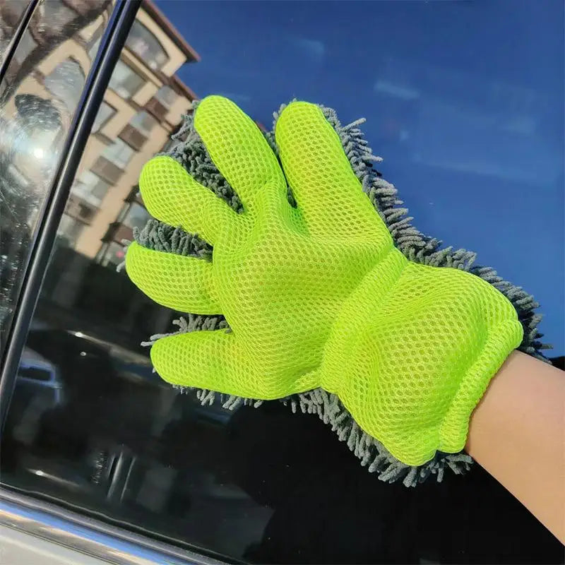 Automobile Cleaning Tools 1 2 Pack Microfiber Car Wash Gloves Sponges for Vehicle Detailing Home Washing